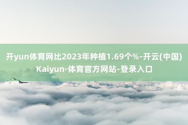 开yun体育网比2023年种植1.69个%-开云(中国)Kaiyun·体育官方网站-登录入口