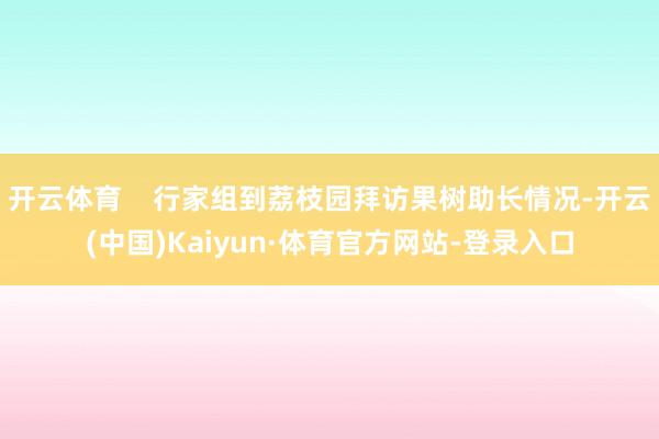 开云体育    行家组到荔枝园拜访果树助长情况-开云(中国)Kaiyun·体育官方网站-登录入口