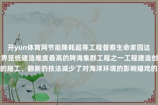 开yun体育网节能降耗超等工程督察生命家园这亦然中国深中通说念世界笼统建造难度最高的跨海集群工程之一工程建造创10项“世界之最”高效的施工、翻新的技法减少了对海洋环境的影响嬉戏的白海豚和大桥相映生辉动植物家园获取精心呵护青藏铁路世界上海拔最高、澄清最长的高原铁路东说念主们留足迁移专用通说念野牦牛、藏狐精真金不怕火地奔波藏羚羊强壮的身姿给野外增添一抹亮色引汉济渭工程国度首要水利工程大坝旁建起生态鱼说