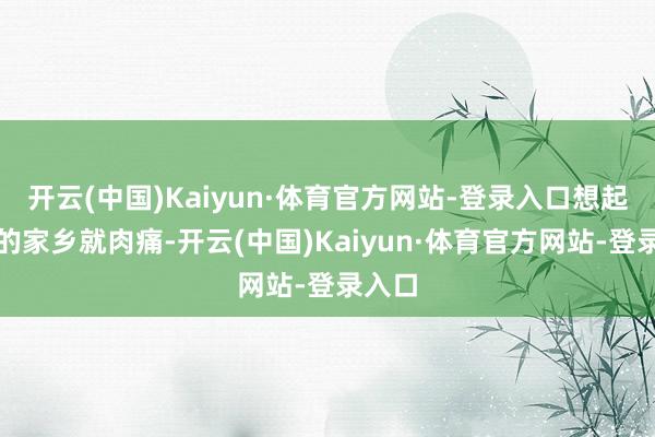 开云(中国)Kaiyun·体育官方网站-登录入口想起我方的家乡就肉痛-开云(中国)Kaiyun·体育官方网站-登录入口