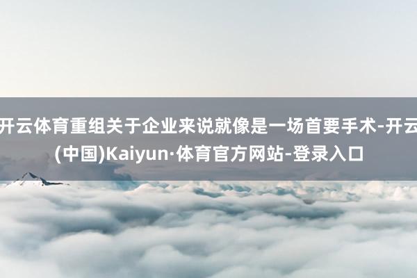 开云体育重组关于企业来说就像是一场首要手术-开云(中国)Kaiyun·体育官方网站-登录入口