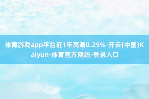 体育游戏app平台近1年高潮0.29%-开云(中国)Kaiyun·体育官方网站-登录入口